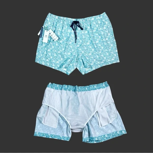 Southern Tide Men’s Marine Blue Caps Off Stretch Water Repell Swim Trunks Sz XXL